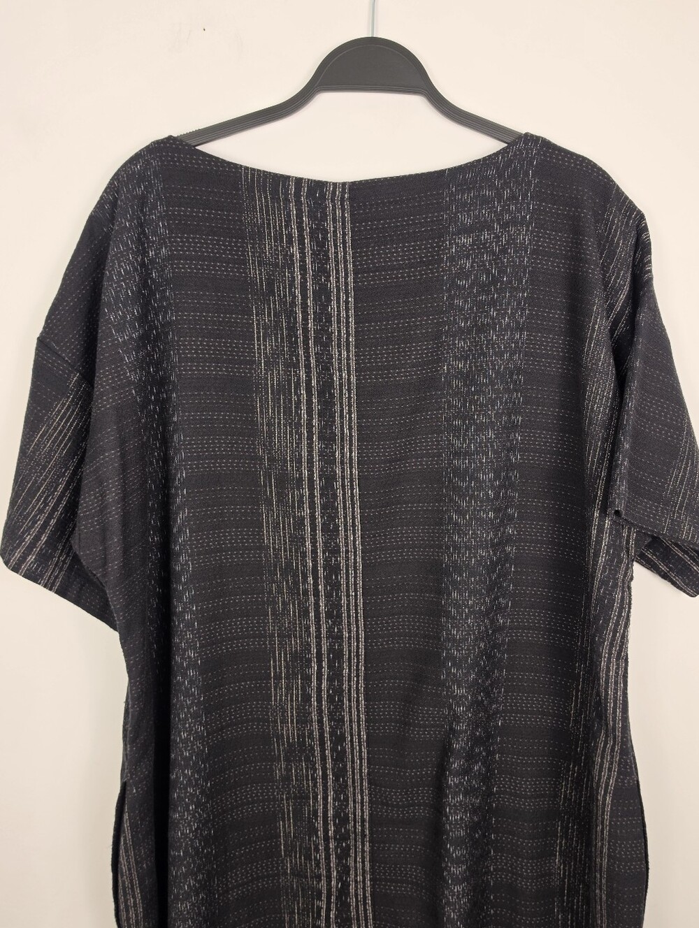 Fisher Project By Eileen Fisher Koshi Crossing Shift Dress Black Womens Size XL - Picture 4 of 14